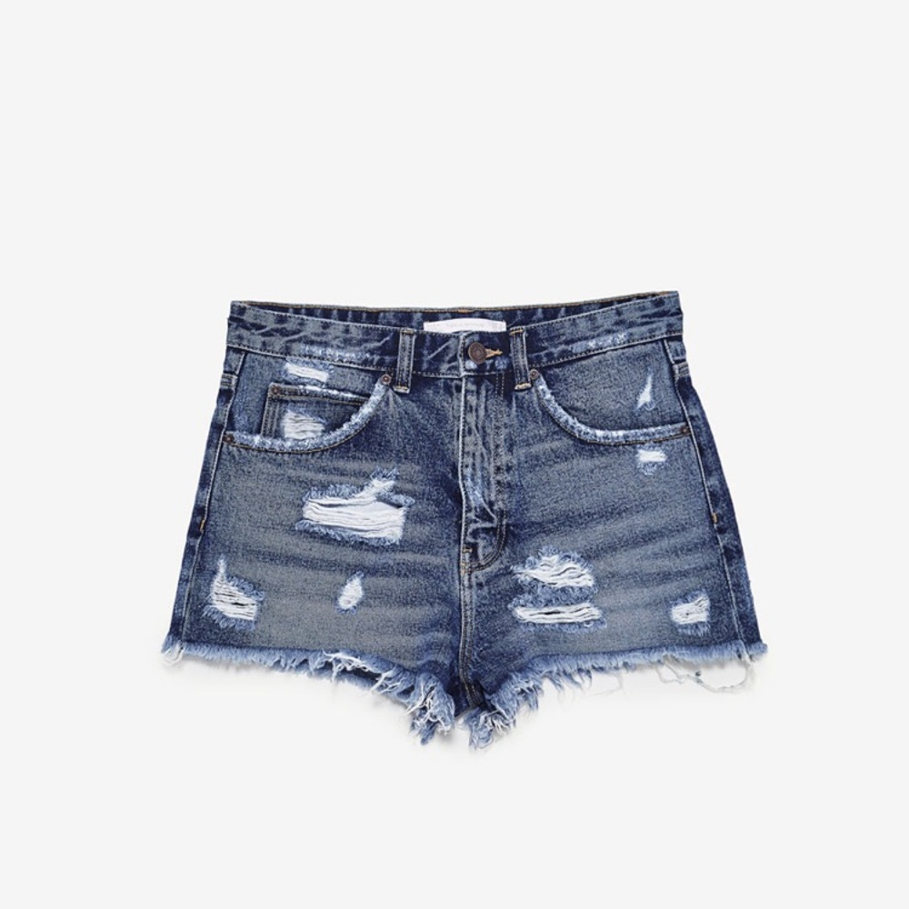 Tight Denim Ripped Shorts